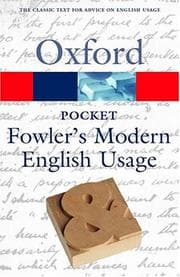 Tapa de Pocket Fowler's Modern English Usage