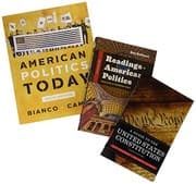 Tapa de American Politics Today, 6e Full with Media Access Registration Card + a Guide to the United States Constitution, 4e + Readings in American Politics, 5e