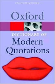 Tapa de The Oxford Dictionary of Modern Quotations