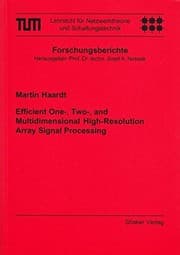 Tapa de Efficient one-, two-, and multidimensional high resolution array signal processing