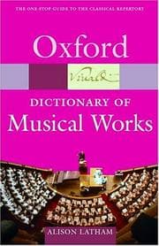 Tapa de The Oxford Dictionary of Musical Works