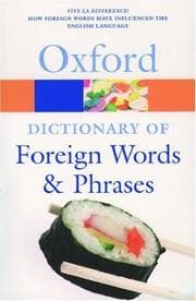 Tapa de The Oxford Dictionary of Foreign Words and Phrases