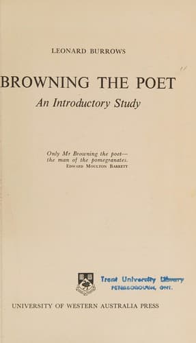 Tapa de Browning the poet