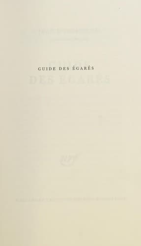 Tapa de Guide des égarés