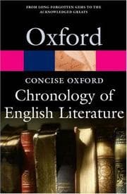 Tapa de The concise Oxford chronology of English literature