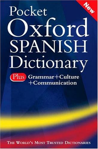 Tapa de Pocket Oxford Spanish dictionary