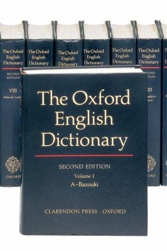 Tapa de The Oxford English dictionary.