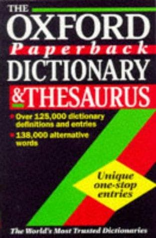 Tapa de The Oxford Paperback Dictionary and Thesaurus (Dictionary)