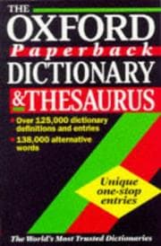 Tapa de The Oxford Paperback Dictionary and Thesaurus (Dictionary)