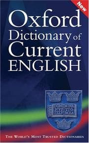 Tapa de Oxford dictionary of current English