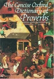 Tapa de The Concise Oxford dictionary of proverbs