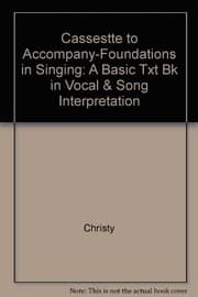 Tapa de Song cassette for use with Foundations In Singing