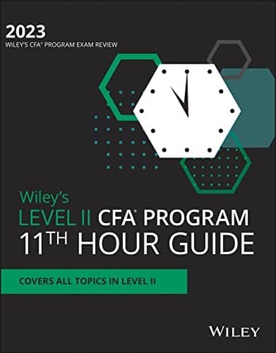 Tapa de Wiley's Level II CFA Program 11th Hour Final Review Study Guide 2023