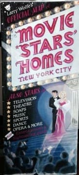 Tapa de Larry Wolfe's official map of movie stars' homes, New York City