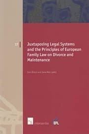 Tapa de Juxtaposing legal systems and the principles of European family law on divorce and maintenance