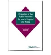 Tapa de Evaluation of the Public Defender Service in England and Wales