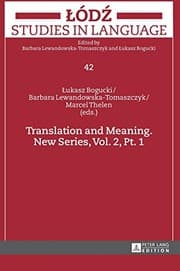 Tapa de Translation and Meaning. New Series, Vol. 2, Pt. 1
