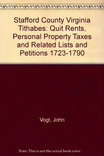 Tapa de Stafford County, Virginia, tithables