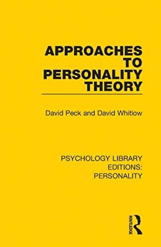 Tapa de Approaches to Personality Theory