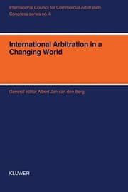 Tapa de International arbitration in a changing world