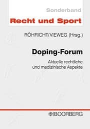 Tapa de Doping- Forum. Aktuelle rechtliche und medizinische Aspekte.