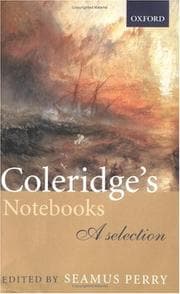 Tapa de Coleridge's Notebooks