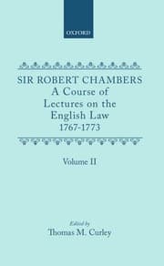 Tapa de Course of Lectures on the English Law, 1767-1773