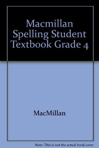 Tapa de Macmillan Spelling Student Textbook Grade 4
