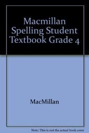 Tapa de Macmillan Spelling Student Textbook Grade 4