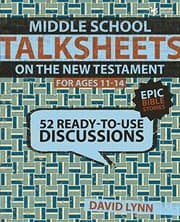 Tapa de Middle school talksheets on the New Testament