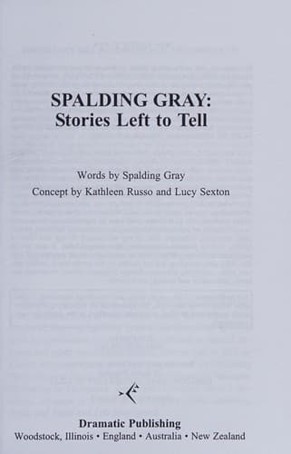 Tapa de Spalding Gray