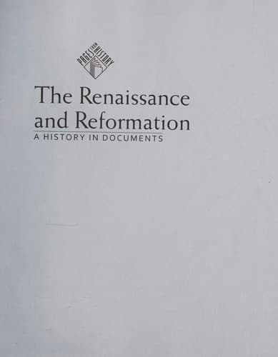 Tapa de The Renaissance and Reformation