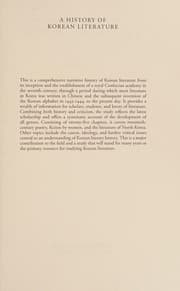 Tapa de A history of Korean literature