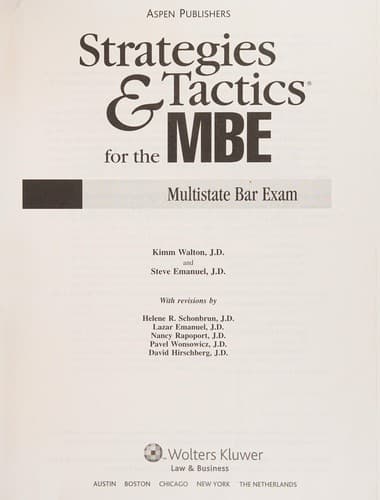 Tapa de Strategies & tactics for the MBE