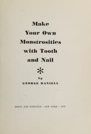 Tapa de Make your own monstrosities with tooth and nail
