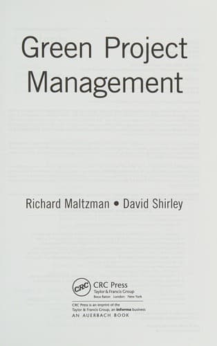 Tapa de Green project management