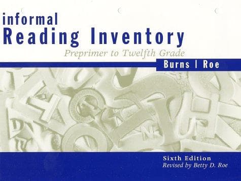 Tapa de Informal Reading Inventory