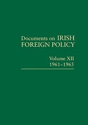 Tapa de Documents on Irish Foreign Policy Volume XII, 1961-1965