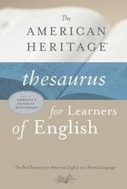 Tapa de The American heritage thesaurus for learners of English