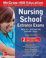 Tapa de McGraw-Hill Education Nursing School Entrance Exams, Third Edition