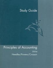 Tapa de Study Guide to accompany Principles Of Accounting