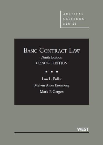 Tapa de Basic Contract Law, 9th Concise Edition