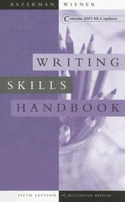 Tapa de Writing Skills Handbook With 2003 Mla Update