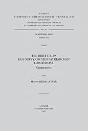 Tapa de Die Briefe 3-29 des Ostsyrischen Patriarchen Timotheos I.