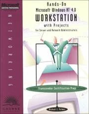 Tapa de Hands-On MS Win NT 4.0 Workstation w/ Projects for Server and Network Administrators