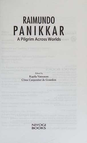 Tapa de Raimundo Panikkar