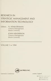 Tapa de Research in strategic management and information technology