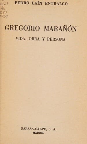 Tapa de Gregorio Marañón