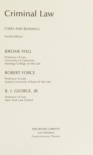 Tapa de Criminal law