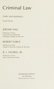 Tapa de Criminal law